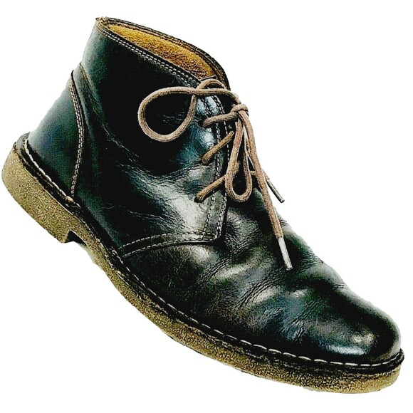 Dockers Ankle Boot Chukka Leather Tussock Brown 9.5 Mens Crepe Sole Lace Up Shoe - Picture 1 of 12
